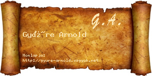 Gyüre Arnold névjegykártya