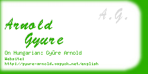 arnold gyure business card
