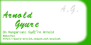 arnold gyure business card